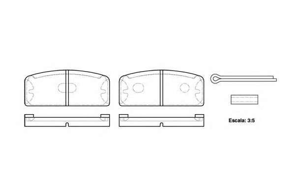 комплект спирачно феродо, дискови спирачки 0020.00