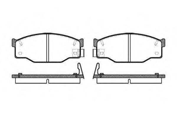 комплект спирачно феродо, дискови спирачки 0195.14