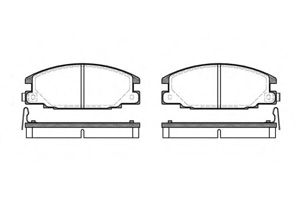 комплект спирачно феродо, дискови спирачки 0238.14