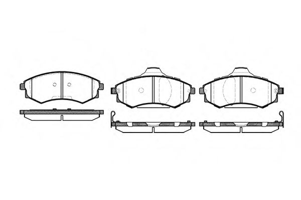 комплект спирачно феродо, дискови спирачки 0318.05