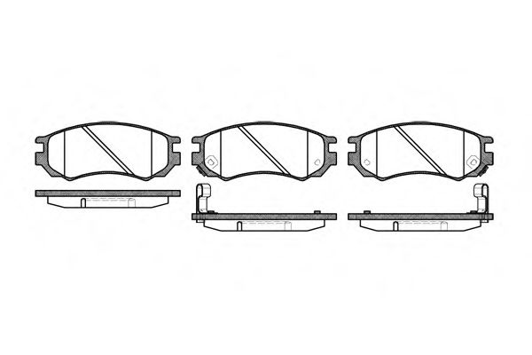 комплект спирачно феродо, дискови спирачки 0395.02