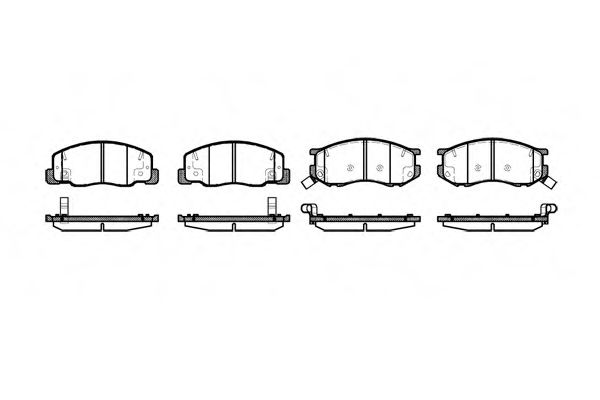 комплект спирачно феродо, дискови спирачки 0636.04