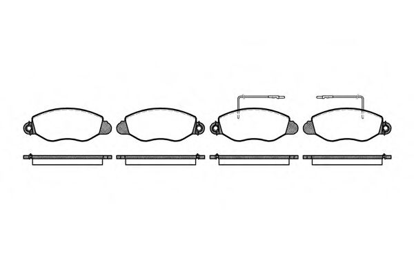 комплект спирачно феродо, дискови спирачки 0772.22