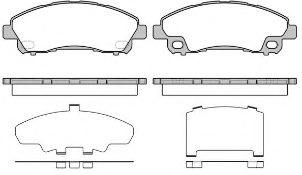 комплект спирачно феродо, дискови спирачки 1645.00