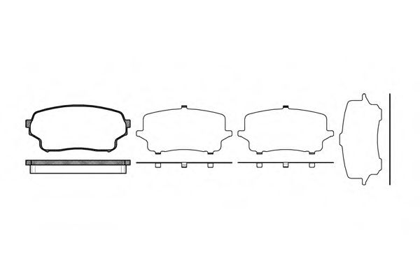 комплект спирачно феродо, дискови спирачки 1166.01