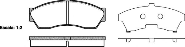 комплект спирачно феродо, дискови спирачки 1253.00