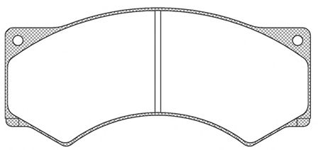 комплект спирачно феродо, дискови спирачки JCA 277.00