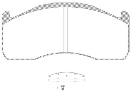 комплект спирачно феродо, дискови спирачки JCA 1328.00