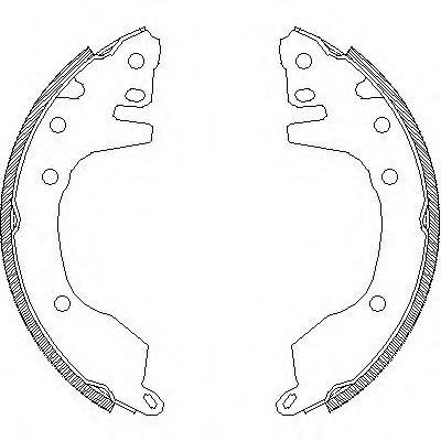 комплект спирачна челюст 4376.00