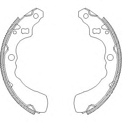 комплект спирачна челюст 4381.00
