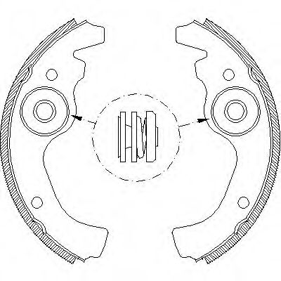 комплект спирачна челюст 4611.00