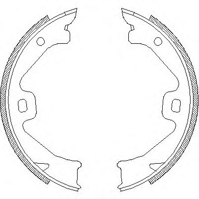 комплект спирачна челюст, ръчна спирачка 4704.00