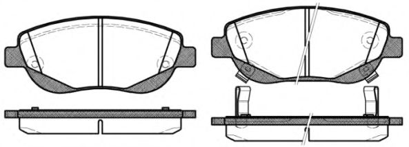 комплект спирачно феродо, дискови спирачки 1448.02