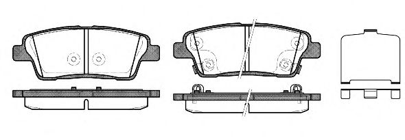 комплект спирачно феродо, дискови спирачки 1458.02