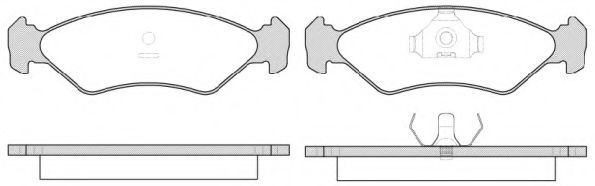 комплект спирачно феродо, дискови спирачки 0285.15