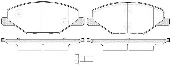 комплект спирачно феродо, дискови спирачки 1553.00