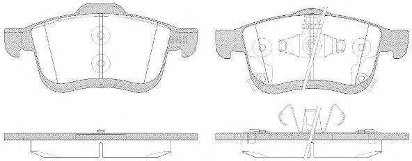 комплект спирачно феродо, дискови спирачки 1183.42