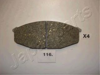 комплект спирачно феродо, дискови спирачки PA-116AF