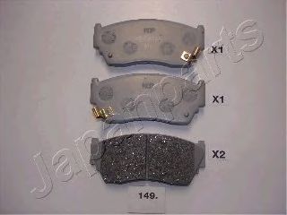 комплект спирачно феродо, дискови спирачки PA-149AF