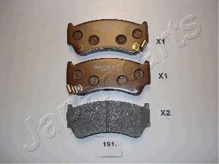 комплект спирачно феродо, дискови спирачки PA-191AF