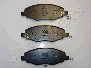 комплект спирачно феродо, дискови спирачки PA-225AF