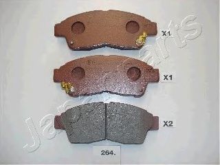 комплект спирачно феродо, дискови спирачки PA-264AF