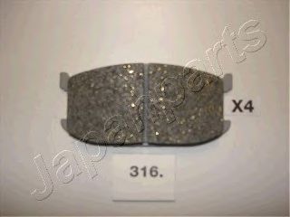 комплект спирачно феродо, дискови спирачки PA-316AF