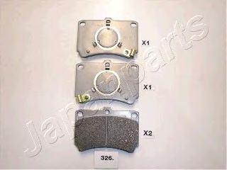 комплект спирачно феродо, дискови спирачки PA-326AF