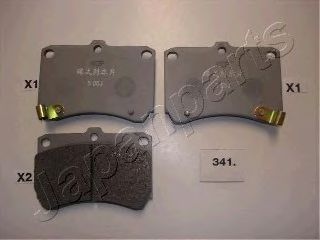 комплект спирачно феродо, дискови спирачки PA-341AF