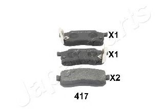 комплект спирачно феродо, дискови спирачки PA-417AF