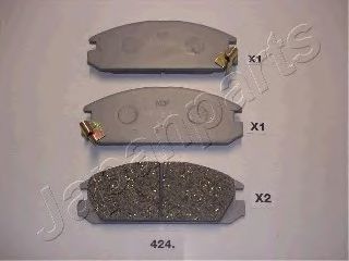 комплект спирачно феродо, дискови спирачки PA-424AF