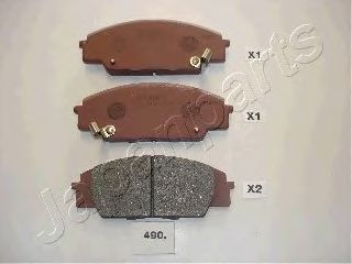 комплект спирачно феродо, дискови спирачки PA-490AF