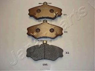 комплект спирачно феродо, дискови спирачки PA-595AF