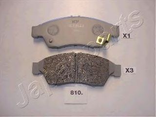 комплект спирачно феродо, дискови спирачки PA-810AF