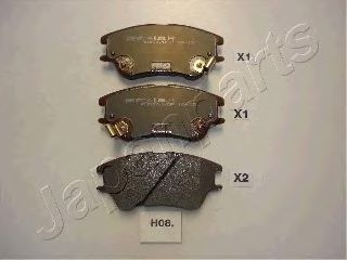 комплект спирачно феродо, дискови спирачки PA-H08AF