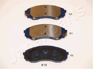 комплект спирачно феродо, дискови спирачки PA-K19AF