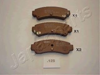 комплект спирачно феродо, дискови спирачки PP-125AF