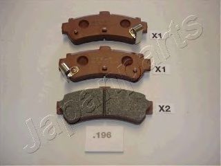 комплект спирачно феродо, дискови спирачки PP-196AF