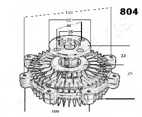 съединител, вентилатор на радиатора VC-804