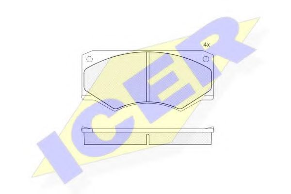 комплект спирачно феродо, дискови спирачки 140279