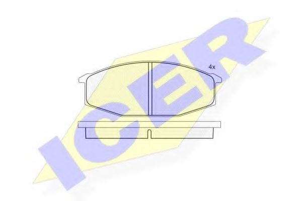 комплект спирачно феродо, дискови спирачки 140315