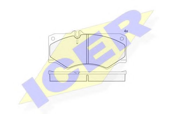 комплект спирачно феродо, дискови спирачки 140405