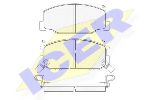 комплект спирачно феродо, дискови спирачки 140501