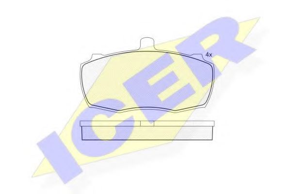 комплект спирачно феродо, дискови спирачки 140503