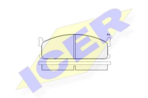 комплект спирачно феродо, дискови спирачки 140521
