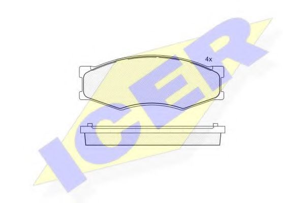 комплект спирачно феродо, дискови спирачки 140526-087