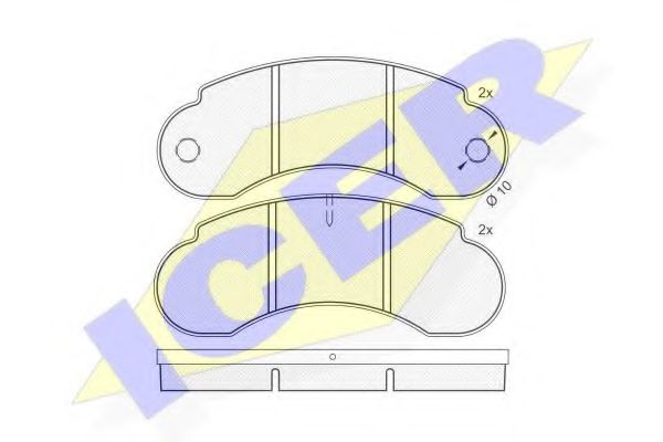 комплект спирачно феродо, дискови спирачки 140559