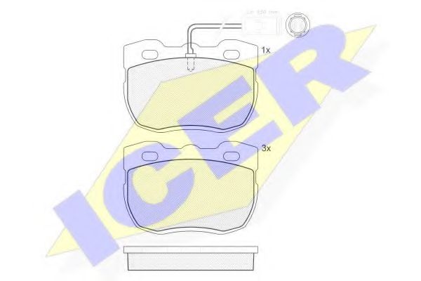 комплект спирачно феродо, дискови спирачки 140839