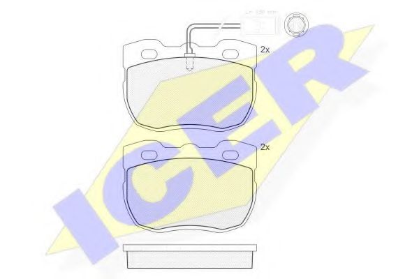 комплект спирачно феродо, дискови спирачки 140839-203
