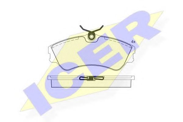 комплект спирачно феродо, дискови спирачки 140881